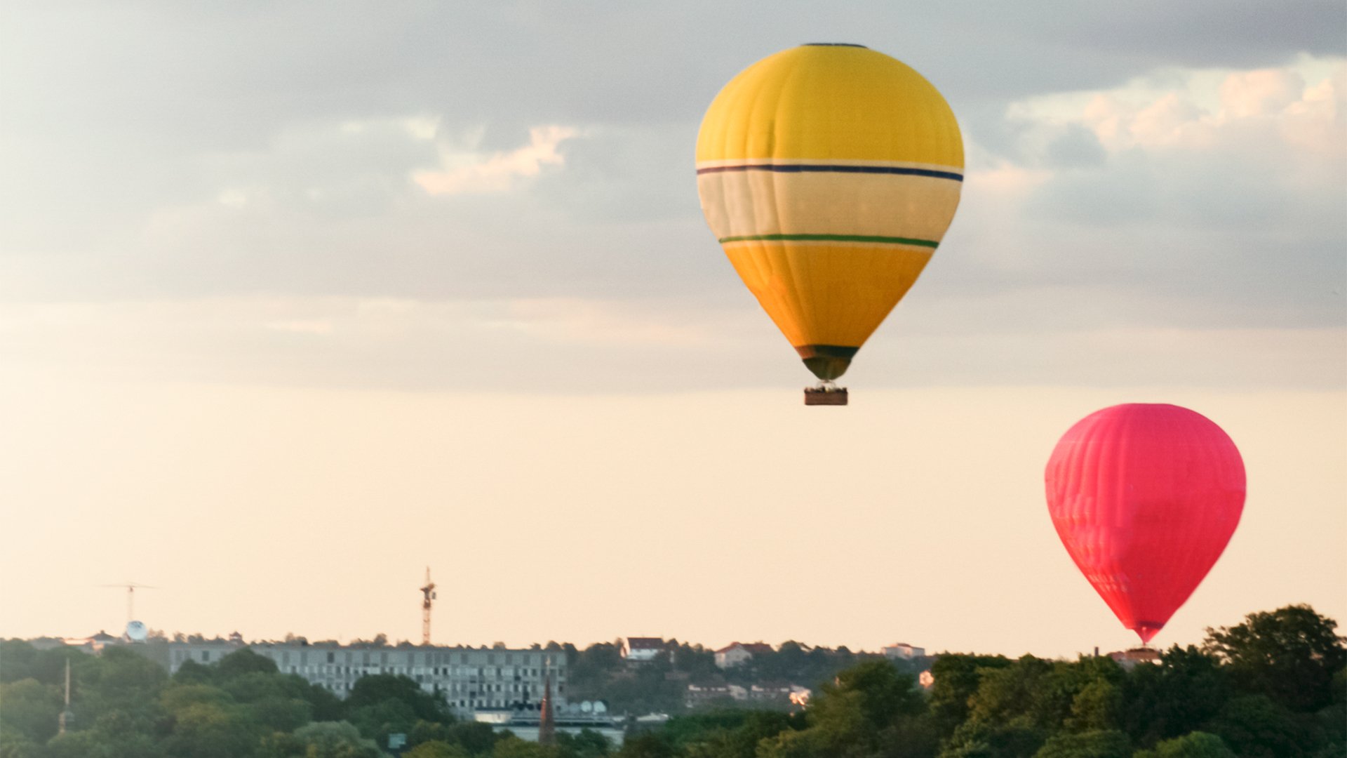 Luftballonger i luften