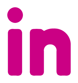 Rosa ikon som visualiserar LinkedIn