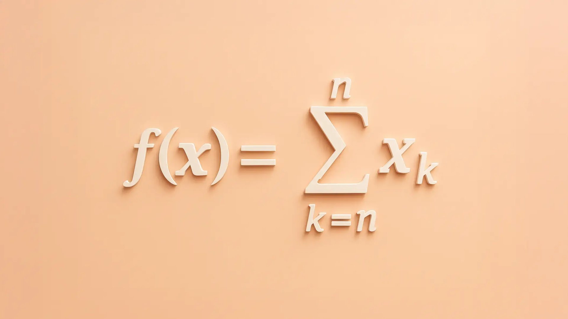 en matematisk formel mot orange bakgrund