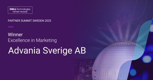 Dell Technologies Partner Summit SWEDEN Winner Excellence in Marketing Advania