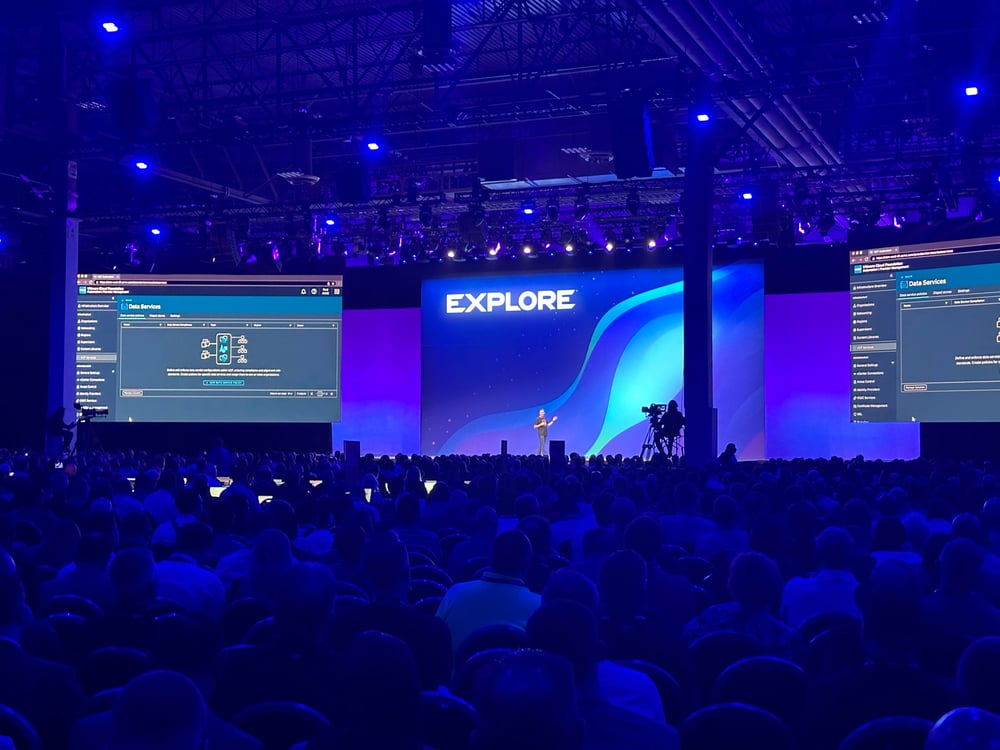 Presentation. big stage. vmware explore