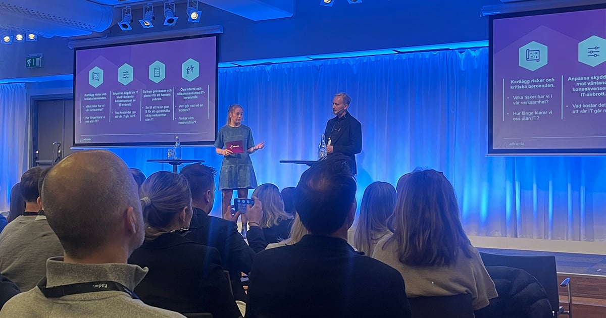 Continuety Manager Emma Engman och Business Area Manager Johan Tilly